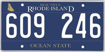 RI license plate 609246