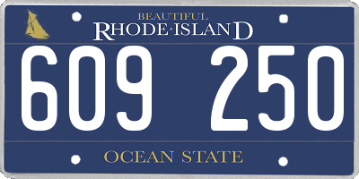 RI license plate 609250