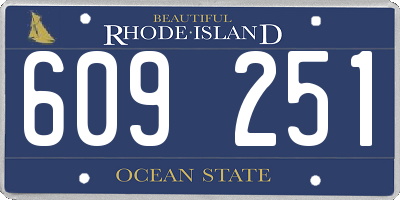 RI license plate 609251