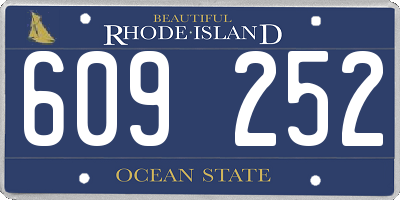 RI license plate 609252