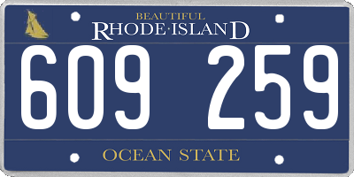 RI license plate 609259