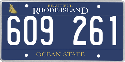 RI license plate 609261