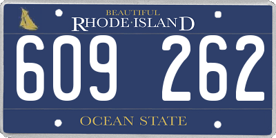 RI license plate 609262