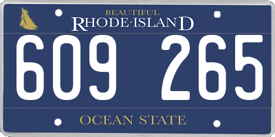 RI license plate 609265