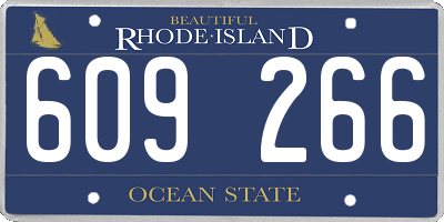RI license plate 609266
