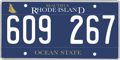 RI license plate 609267