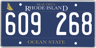 RI license plate 609268