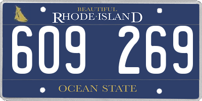 RI license plate 609269