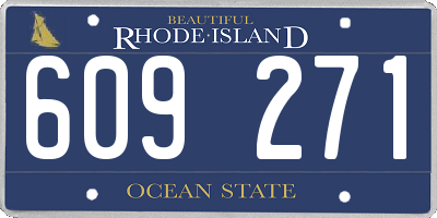 RI license plate 609271