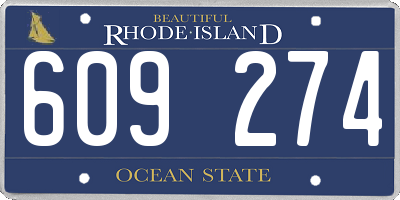 RI license plate 609274