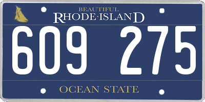 RI license plate 609275