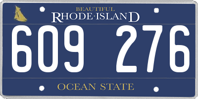 RI license plate 609276
