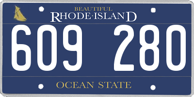 RI license plate 609280