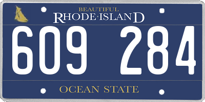 RI license plate 609284