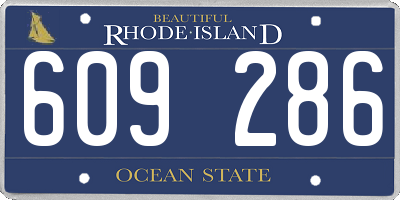 RI license plate 609286