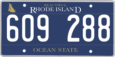 RI license plate 609288