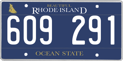 RI license plate 609291