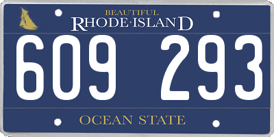 RI license plate 609293