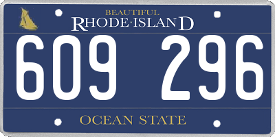 RI license plate 609296