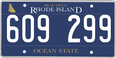 RI license plate 609299