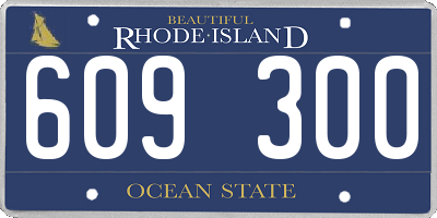 RI license plate 609300