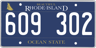 RI license plate 609302