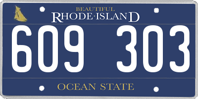 RI license plate 609303