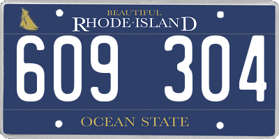 RI license plate 609304