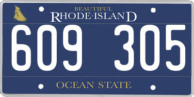 RI license plate 609305
