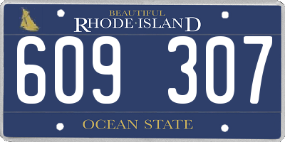 RI license plate 609307