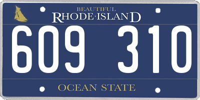 RI license plate 609310