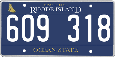 RI license plate 609318