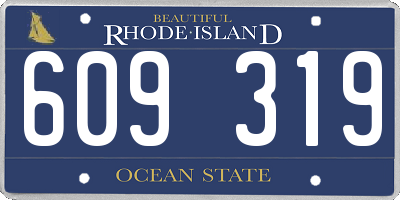 RI license plate 609319