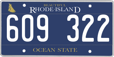 RI license plate 609322