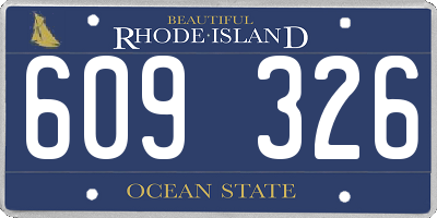RI license plate 609326