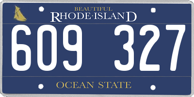 RI license plate 609327