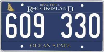 RI license plate 609330
