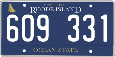 RI license plate 609331
