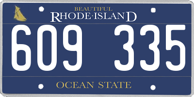 RI license plate 609335