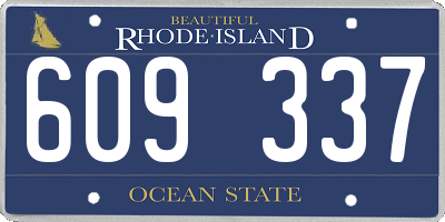 RI license plate 609337