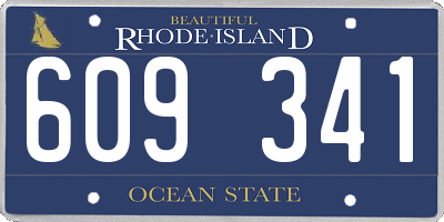 RI license plate 609341