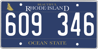 RI license plate 609346