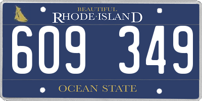 RI license plate 609349