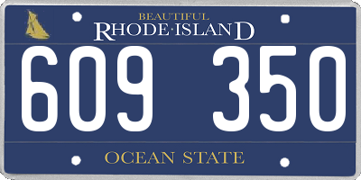 RI license plate 609350