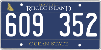 RI license plate 609352