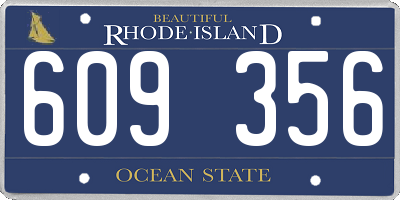 RI license plate 609356