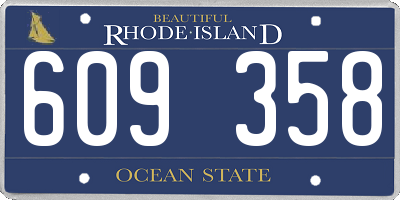 RI license plate 609358
