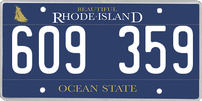 RI license plate 609359