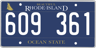 RI license plate 609361