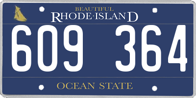 RI license plate 609364